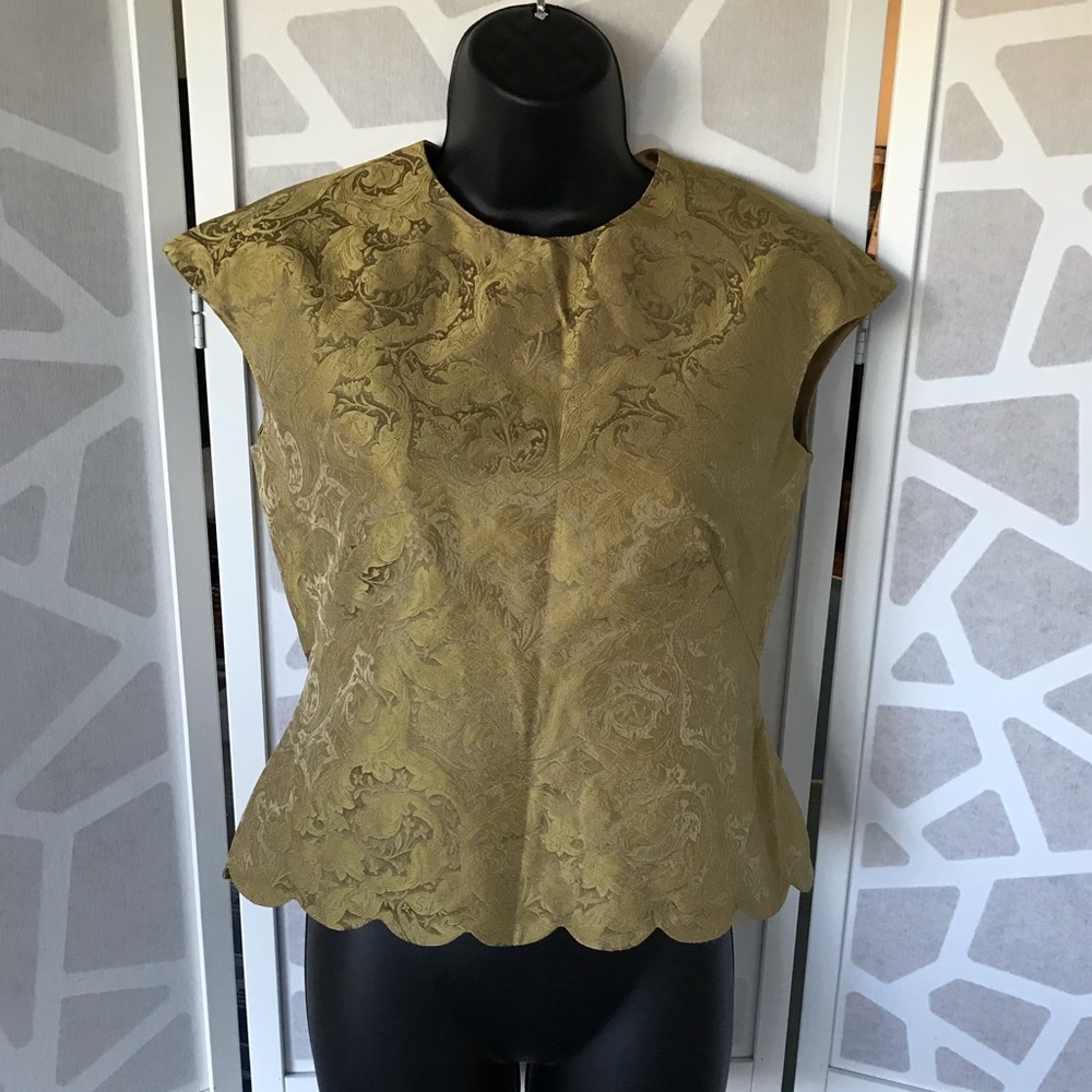Vintage Golden Brocade Top